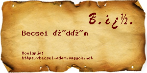 Becsei Ádám névjegykártya