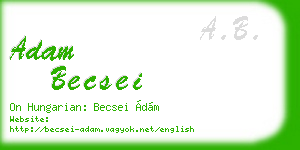 adam becsei business card